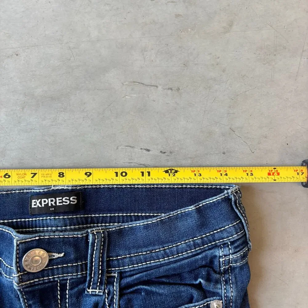y2k darkwashed bootcut flared denim jeans